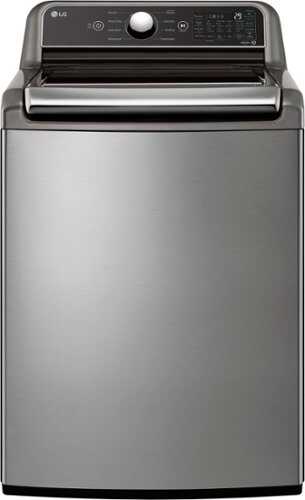 Rent To Own - LG - 5.5 Cu. Ft. Smart Top Load Washer with TurboWash3D - Graphite steel