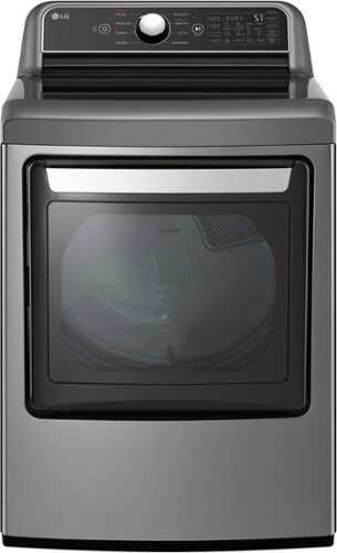 Rent To Own - LG - 7.3 Cu. Ft. Smart Electric Dryer with EasyLoad Door - Graphite steel