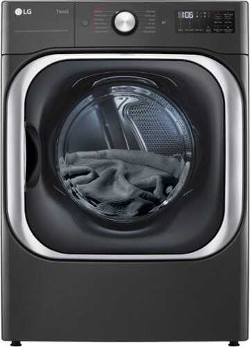 Rent to own LG - 9.0 Cu. Ft. Stackable Smart Electric Dryer with Steam and Built-In Intelligence - Black steel