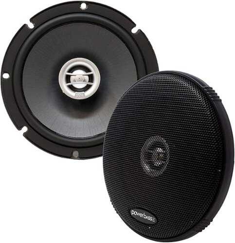 Powerbass - OE Series 6.5in.2-Way Coaxial Speaker with Grey Injection Molded PP and Carbon Fiber Cone - Black