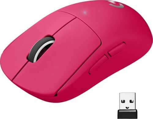 Logitech - PRO X SUPERLIGHT Lightweight Wireless Optical Gaming Mouse with HERO 25K Sensor - Magenta