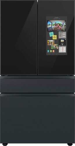 Samsung - 29 cu. ft. Bespoke 4-Door French Door Refrigerator with Family Hub - Matte Black steel