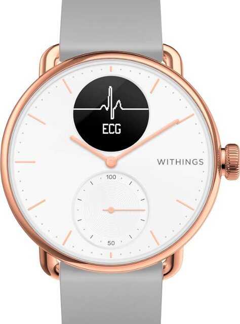 Withings - Scanwatch - 38mm Rose Gold and White - White