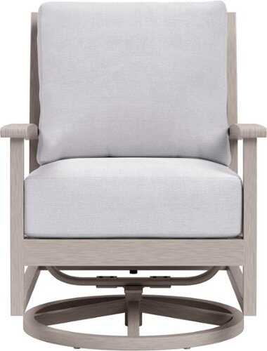 Rent To Own - Yardbird® - Eden Outdoor Swivel Rocking Chair - Silver