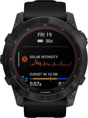 Rent To Own - Garmin - fēnix 7X  Sapphire Solar GPS Smartwatch 35 mm Fiber-reinforced polymer - Black DLC Titanium