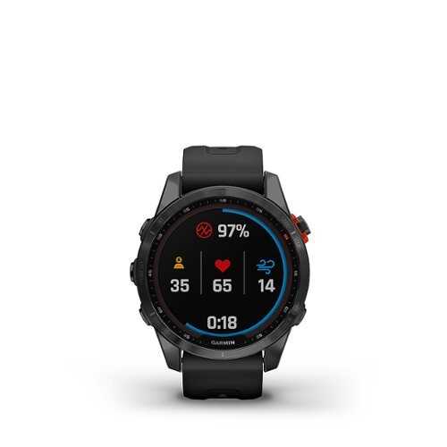 Garmin - fēnix 7S Solar GPS Smartwatch 30 mm Fiber-reinforced polymer - Slate Gray