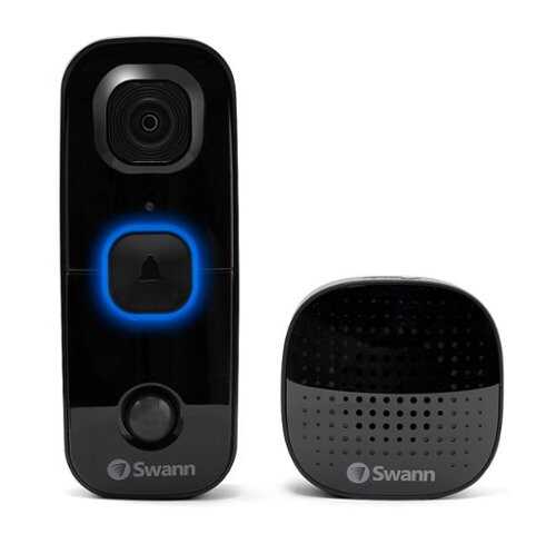 Rent to own Swann - Buddy Video Doorbell with Chime - Wireless 1080p Full HD with 2-way talk - Black