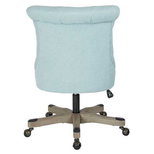 OSP Home Furnishings - Hannah Tufted Office Chair in Mint Fabric with Grey wood Base - Mist