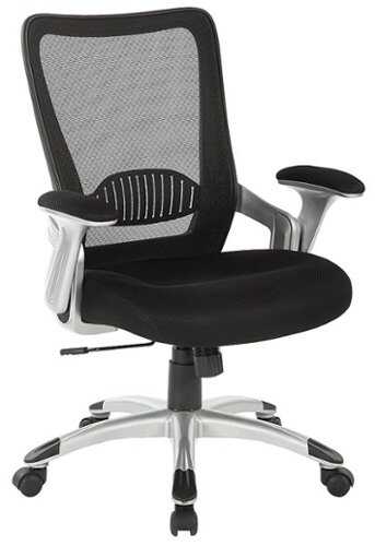 OSP Home Furnishings - Screen Back Chair with Mesh Seat - Black