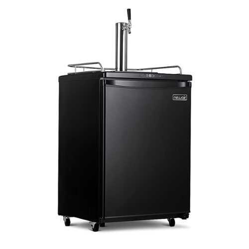 Newair 5.8 Cu. Ft. Single Tap Kegerator with Draft Beer Kit and Co2 Tank Included, ½, ¼, 1/6 Barrel Keg Capacity - Matte black