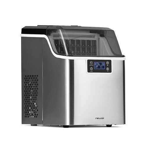 Rent to own NewAir - 45 lbs. Portable Countertop Clear Ice Maker with  FrozenFallTM Technology - Stainless steel