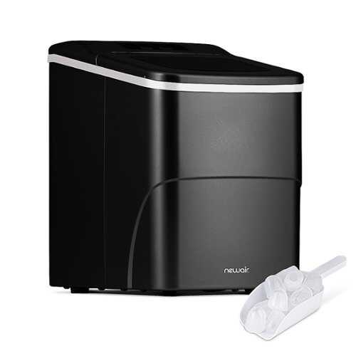 Rent to own NewAir - 26 lbs. Countertop Ice Maker, Portable and Lightweight, Intuitive Control, Large or Small Ice Size, BPA-Free Parts - Matte black
