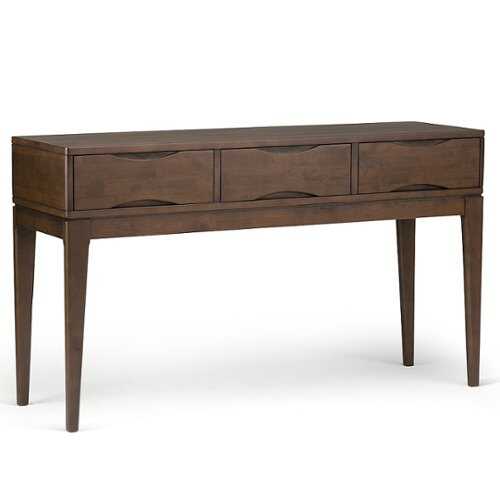 Rent to own Simpli Home - Harper Console Sofa Table - Walnut Brown