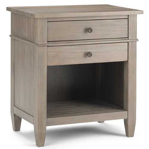 Simpli Home - Carlton Bedside Table - Distressed Grey