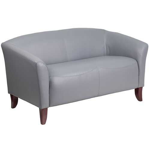 Flash Furniture - HERCULES Imperial Series LeatherSoft Loveseat - Gray