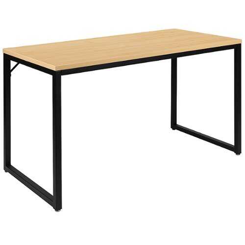 Flash Furniture - Tiverton Industrial Modern Desk - Commercial Grade Office Computer Desk and Home Office Desk - 47" Long (Maple/Black) - Maple Top/Black Frame