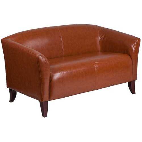 Flash Furniture - HERCULES Imperial Series LeatherSoft Loveseat - Cognac