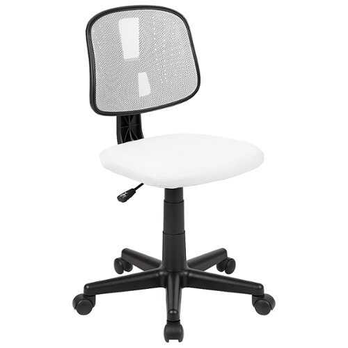 Flash Furniture - Flash Fundamentals Mid-Back Mesh Swivel Task Office Chair with Pivot Back, BIFMA Certified - White
