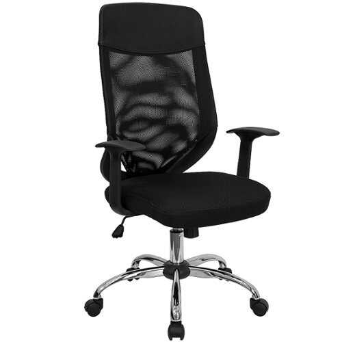 Flash Furniture - High Back Mesh Executive Swivel Office Chair with Arms - Black