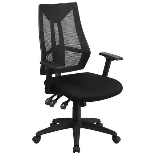 Flash Furniture - High Back Mesh Multifunction Swivel Ergonomic Task Office Chair with Adjustable Arms - Black