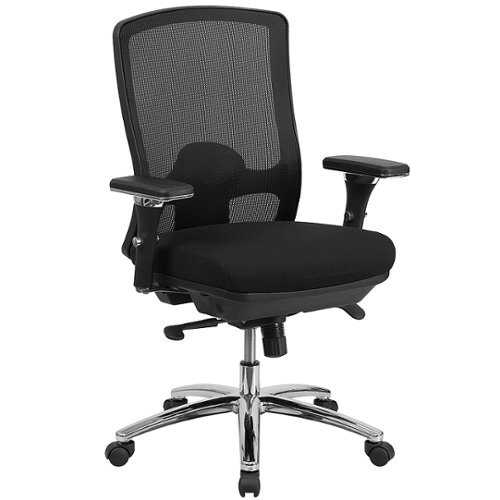 Flash Furniture - HERCULES Series 24/7 350lb Rated Swivel Office Chair - Black Mesh