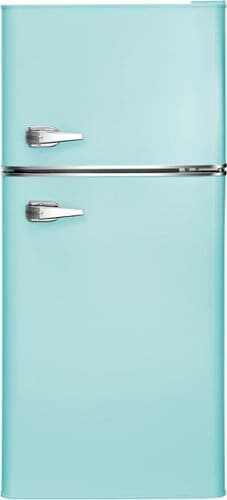 Rent To Own - Insignia™ - 4.5 Cu. Ft. Retro Mini Fridge with Top Freezer - Mint