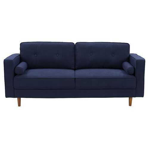 CorLiving Mulberry Fabric Upholstered Modern Sofa - Navy Blue