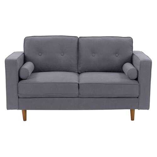 CorLiving Mulberry Fabric Upholstered Modern Loveseat - Grey