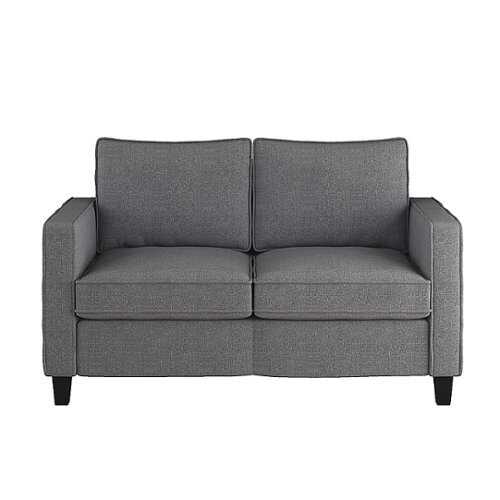 Rent to own CorLiving - Georgia 2-Seat Fabric Loveseat Sofa - Grey