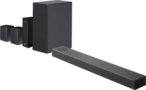Rent to Own - LG - 5.1.2 Channel Soundbar with Wireless Subwoofer, Dolby Atmos and DTS:X - Black