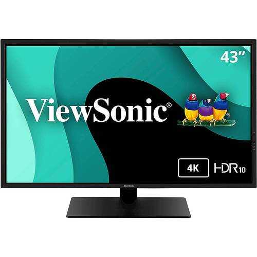 Rent to own ViewSonic - 43" LED 4K UHD Monitor with HDR (DisplayPort, mini DisplayPort, HDMI)