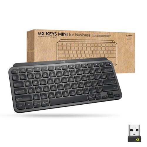 Rent to own Logitech - MX Keys Mini For Business Compact Wireless Scissor Keyboard with Logi Bolt Technology - Graphite