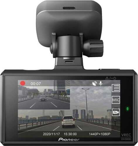 Rent to own Pioneer - 2-Channel Dual Recording 1440p WQHD (Wide Quad HD) Dash Camera System - Black
