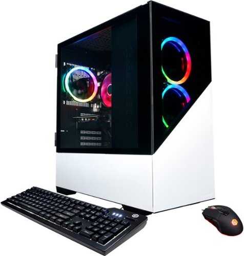 CyberPowerPC - Gamer Master Gaming Desktop - AMD Ryzen 7 5700 - 16GB Memory - NVIDIA GeForce RTX 3060 - 1TB HDD + 500GB SSD - White