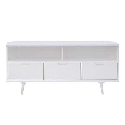 Rent to own Walker Edison - Mid Century TV Stand for TVs up to 55” - White