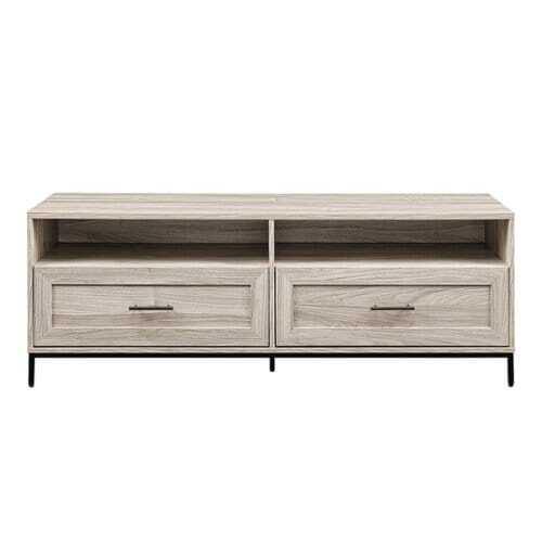 Rent to own Walker Edison - Contemporary 2-Drawer TV Stand for Most TVs up to 60” - Birch