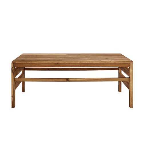 Rent to own Walker Edison - 42” Modern Slat Top Outdoor Coffee Table ...
