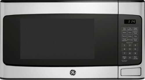GE - 1.1 Cu. Ft. Mid-Size Microwave with Included Pasta/Veggie Cooker - Stainless steel