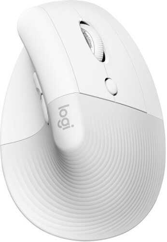 Rent to own Logitech - Lift Vertical Wireless Ergonomic Mouse with 4 Customizable Buttons - Wireless - Off-White