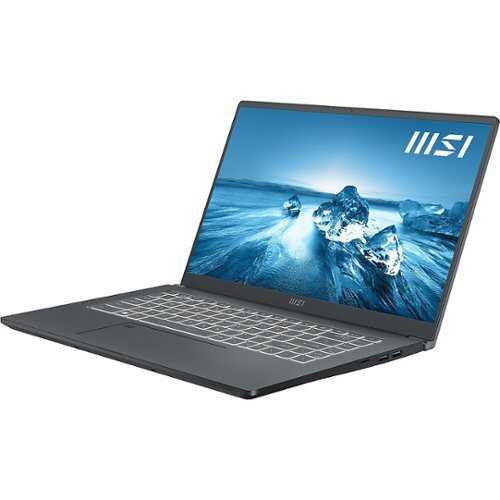 MSI - Prestige 15 15.6" Laptop - Intel Core i7 - 16 GB Memory - NVIDIA GeForce RTX 3050 TI - 512 GB SSD - Carbon Gray