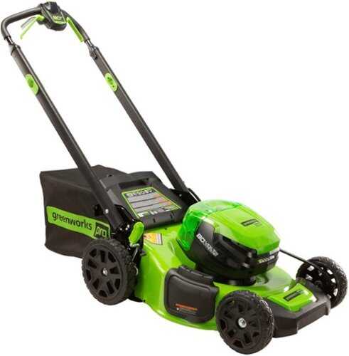 Rent to own Greenworks - 21 in. 80-Volt Self Propelled Mower with 4 Ah/2 Ah Batteries - Green