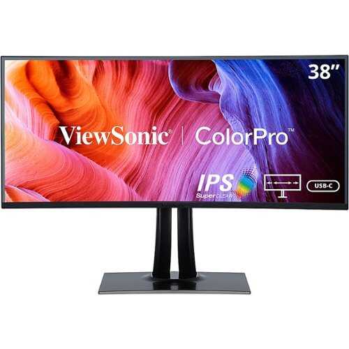 ViewSonic - 38" IPS LED UltraWide Curved WQHD Monitor with HDR (DisplayPort, HDMI, USB-C)