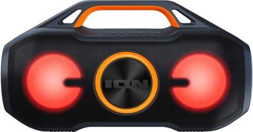 Rent to own ION Audio - AquaSport Max Waterproof 60-Watt Bluetooth  Stereo Speaker with Lights - Black