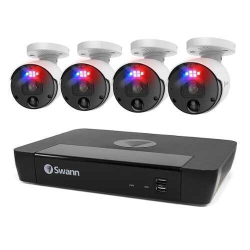 Rent to own Swann - ProEnforcer 12MP Ultra HD 8-Channel, 4-Camera PoE Cat5 4TB NVR Security System w/ Premium Analytics - White