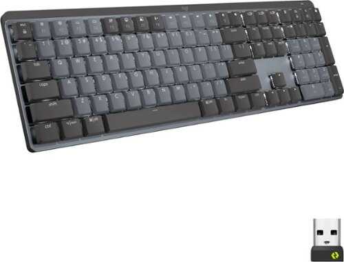 Rent to own Logitech - MX Mechanical Full size Wireless Mechanical Tactile Switch Keyboard for Windows/macOS with Backlit Keys - Graphite