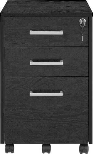 Rent to own Insignia™ - 3-Drawer File Cabinet - Black