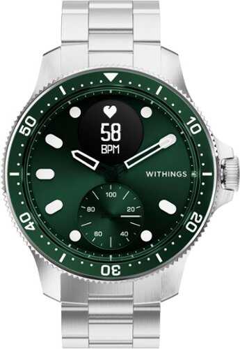 Withings - Scanwatch - Hybrid Smartwatch with ECG, heart rate and oximeter - 43mm - Green