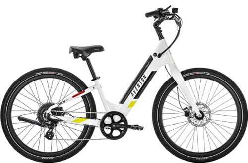 Aventon - Pace 500 v2 Step-Through Ebike w/ 40 mile Max Operating Range and 28 MPH Max Speed - Ghost White