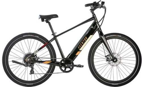 Rent To Own - Aventon - Pace 350 v2 Step-Over Ebike w/ 40 mile Max Operating Range and 20 MPH Max Speed - Midnight Black