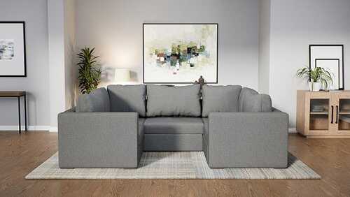 Rent to own Elephant in a Box - 5-Seat Fabric Small "U" Sectional